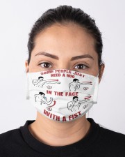 Some People Just Need A Hug In The Face With A Fist Face Mask - Face Mask For Boxers - Boxer Cloth face mask aos-face-mask-lifestyle-01