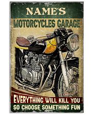 Name's Motorcycles Garage Everything Will Kill You So Choose Something Fun Poster - Name Can Be Customized - Poster For Motorcycles Garage - No Frame 11x17 Poster front