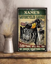 Name's Motorcycles Garage Everything Will Kill You So Choose Something Fun Poster - Name Can Be Customized - Poster For Motorcycles Garage - No Frame 11x17 Poster lifestyle-poster-3