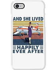 And She Lived Happily Ever After Shirt - Shirt For Flight Attendants - Flight Attendant Vintage Art Shirt - Size S To 6XL Phone Case tile