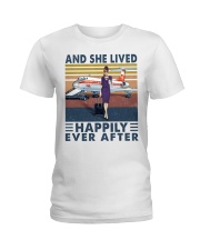 And She Lived Happily Ever After Shirt - Shirt For Flight Attendants - Flight Attendant Vintage Art Shirt - Size S To 6XL Ladies T-Shirt tile