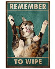 Remember To Wipe Poster - Cat Funny Toilet Poster - Bathroom Wall Art Decor - No Frame Full Size 11''x17'' 16''x24'' 24''x36'' 11x17 Poster front