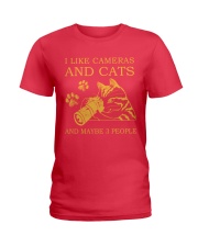 I Like Cameras And Cats And Maybe 3 People Shirt - Sweatshirt Hoodie Long Sleeve Tank Top T-shirt Available - Size S To 6XL Ladies T-Shirt tile