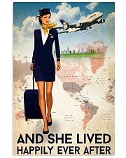 And She Lived Happily Ever After Flight Attendant Poster - Home Decor - No Frame Full Size 11x17 16x24 24x36 Inches 11x17 Poster front