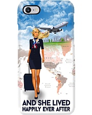 And She Lived Happily Ever After Phone Case - Phone Case For Flight Attendants - Flight Attendant Vintage Art Phone Case i-phone-8-case