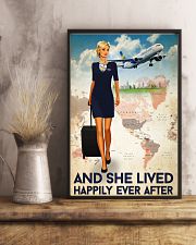 And She Lived Happily Ever After Poster - Poster For Flight Attendants - Home Decor - No Frame Full Size 11x17 16x24 24x36 Inches 11x17 Poster lifestyle-poster-3