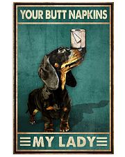 Your Butt Napkins My Lady Poster - Dachshund And Paper Funny Toilet Poster - Bathroom Decor - Wall Art - No Frame - Full Size 11x17 16x24 24x36 Inches 11x17 Poster front