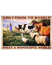 And I Think To Myself What A Wonderful World Poster - Poster For Farmers - Farmer Birthday Xmas Gift - Home Wall Decor - No Frame 17x11 Poster front