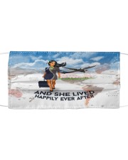 And She Lived Happily Ever After Face Mask - Flight Attendant Vintage Art Cloth face mask front