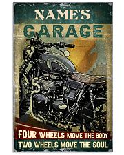 Name's Garage Four Wheels Move The Body Two Wheels Move The Soul Customized Poster - No Frame Full Size 11x17 16x24 24x36 Inches 11x17 Poster front
