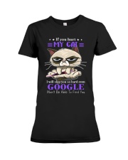If You Hurt My Cat I Will Slap You So Hard Even Google Won't Be Able To Find You Shirt - Size S To 6XL Premium Fit Ladies Tee tile