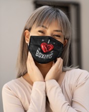 I Love Boxing Face Mask - Mask For Boxers - Boxer Birthday Xmas Gift Cloth face mask aos-face-mask-lifestyle-17