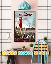 It's Time For Another Adventure Poster - Flight Attendant And Airplane Vintage Art Poster - Wall Art Decor - No Frame 11x17 Poster lifestyle-poster-6