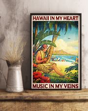 Hawaii In My Heart Music In My Veins Poster - Poster For Hawaii And Music Lovers - Home Decor - Wall Art - No Frame Full Size 11x17 16x24 24x36 Inches 11x17 Poster lifestyle-poster-3