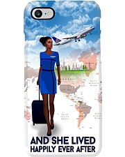 And She Lived Happily Ever After Phone Case - Flight Attendant Vintage Art Phone Case i-phone-8-case