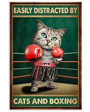 Easily Distracted By Cats And Boxing Poster - Poster For Boxers - Boxer Birthday Xmas Gift - Home Decor - Wall Art - No Frame 11x17 Poster front
