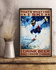 That's What I Do I Ski I Drink Beer And I Know Things Poster - Poster For Skiing Lovers - Skiing Lover Birthday Xmas Gift - No Frame 11x17 Poster lifestyle-poster-3