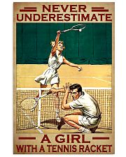 Never Underestimate A Girl With A Tennis Racket Poster - Wall Art Decor - No Frame Full Size 11''x17'' 16''x24'' 24''x36'' 11x17 Poster front