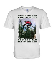 You Don't Stop Riding When You Get Old You Get Old When You Stop Riding Shirt - Tee Shirt Sweatshirt Hoodie Long Sleeve Tank Top For Cyclers V-Neck T-Shirt tile