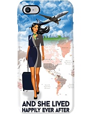 And She Lived Happily Ever After Phone Case - Phone Case For Flight Attendants - Flight Attendant Vintage Art Phone Case i-phone-8-case