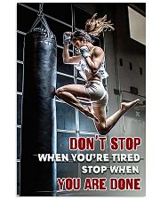 Don't Stop When You're Tired Stop When You Are Done Poster - Female Boxer Vintage Art Picture - Wall Art Decor - No Frame 11x17 Poster front