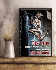 Don't Stop When You're Tired Stop When You Are Done Poster - Female Boxer Vintage Art Picture - Wall Art Decor - No Frame 11x17 Poster lifestyle-poster-3