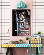 Don't Stop When You're Tired Stop When You Are Done Poster - Female Boxer Vintage Art Picture - Wall Art Decor - No Frame 11x17 Poster lifestyle-poster-6