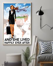 And She Lived Happily Ever After Poster - Poster For Flight Attendants - Home Decor - No Frame Full Size 11x17 16x24 24x36 Inches 11x17 Poster lifestyle-poster-1