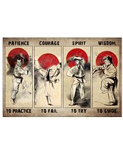 Patience To Practice Courage To Fail Spirit To Try Wisdom To Guide Poster - Poster For Karate Practitioners - Karate Practitioner Birthday Xmas Gift 17x11 Poster front