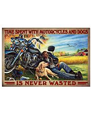 Time Spent With Motorcycles And Dogs Is Never Wasted Poster - Wall Art Decor - No Frame Full Size 17''x11'' 24''x16'' 36''x24'' 17x11 Poster front