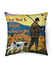 I Just Want To Hunt And Hang Out With My Dog Indoor Pillow - 18” x 18” front