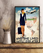 And She Lived Happily Ever After Poster - Poster For Flight Attendants - Home Decor - No Frame Full Size 11x17 16x24 24x36 Inches 11x17 Poster lifestyle-poster-3