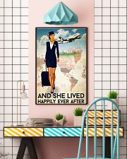 And She Lived Happily Ever After Poster - Poster For Flight Attendants - Home Decor - No Frame Full Size 11x17 16x24 24x36 Inches 11x17 Poster lifestyle-poster-6