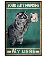 Your Butt Napkins My Liege Poster - Trash Panda And Paper Funny Toilet Poster - Bathroom Decor - No Frame Full Size 11x17 16x24 24x36 Inches 11x17 Poster front
