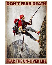 Don't Fear Death Fear The Un-lived Life Poster - Poster For Rock Mountain Climbers - Home Wall Decor -No Frame Full Size 11''x17'' 16''x24'' 24''x36'' 11x17 Poster front
