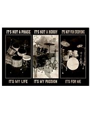 It's Not A Phase It's My Life It's Not A Hobby It's My Passion It's Not For Everyone It's For Me Poster - Drums Vintage Retro Art Picture - No Frame 17x11 Poster front