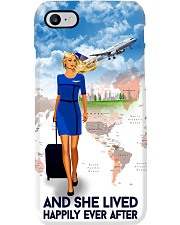 And She Lived Happily Ever After Phone Case - Phone Case For Flight Attendants - Flight Attendant Vintage Art Phone Case i-phone-8-case