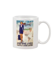 And She Lived Happily Ever After Mug - Mug For Flight Attendants - Flight Attendant Vintage Art Mug front