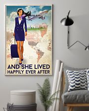 And She Lived Happily Ever After Flight Attendant Poster - Home Decor - No Frame Full Size 11x17 16x24 24x36 Inches 11x17 Poster lifestyle-poster-1
