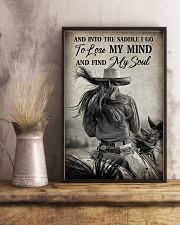 And Into The Saddle I Go To Lose My Mind And Find My Soul Poster - Poster For Horse Riders - Cowgirl Poster - Home Decor - Wall Art - No Frame 11x17 Poster lifestyle-poster-3
