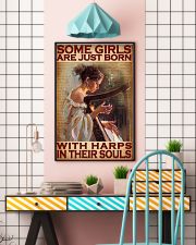 Some Girls Are Just Born With Harps In Their Souls Poster - Poster For Harp Players - Girl Playing Harp Vintage Art Picture - Home Wall Decor-No Frame 11x17 Poster lifestyle-poster-6