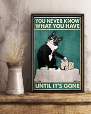 You Never Know What You Have Until It's Gone Poster - Cat And Paper Funny Toilet Poster - Bathroom Decor - No Frame Full Size 11x17 16x24 24x36 Inches 11x17 Poster lifestyle-poster-3