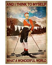 And I Think To Myself What A Wonderful World Vintage Poster - Poster For Skiing Lovers - Skiing Lover Birthday Xmas Gift - Home Decor - No Frame 11x17 Poster front