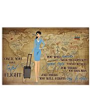 Once You Have Tasted Flight You Will Forever Walk The Earth With Your Eyes Turned Skyward Poster - Flight Attendant Vintage Art 17x11 Poster front