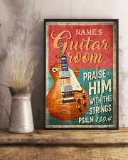 Name's Guitar Room Praise Him With The Strings Psalm 150:4 Poster - Name Can Be Customized - Poster For Guitar Rooms - No Frame Size 11x17 16x24 24x36 11x17 Poster lifestyle-poster-3