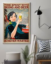 Time Spending With Skiing And Beer Is Never Wasted Vintage Poster - Poster For Skiing And Beer Lovers - Home Decor - No Frame Wall Art 11x17 Poster lifestyle-poster-1