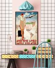 And She Lived Happily Ever After Poster - Poster For Flight Attendants - Home Decor - No Frame Full Size 11x17 16x24 24x36 Inches 11x17 Poster lifestyle-poster-6