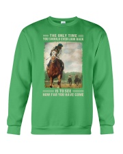 The Only Time You Should Ever Look Back Is To See How Far You've Come Racing Horse Shirt Birthday Christmas Gift Crewneck Sweatshirt tile