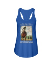The Only Time You Should Ever Look Back Is To See How Far You've Come Racing Horse Shirt Birthday Christmas Gift Ladies Flowy Tank tile