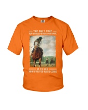 The Only Time You Should Ever Look Back Is To See How Far You've Come Racing Horse Shirt Birthday Christmas Gift Youth T-Shirt tile